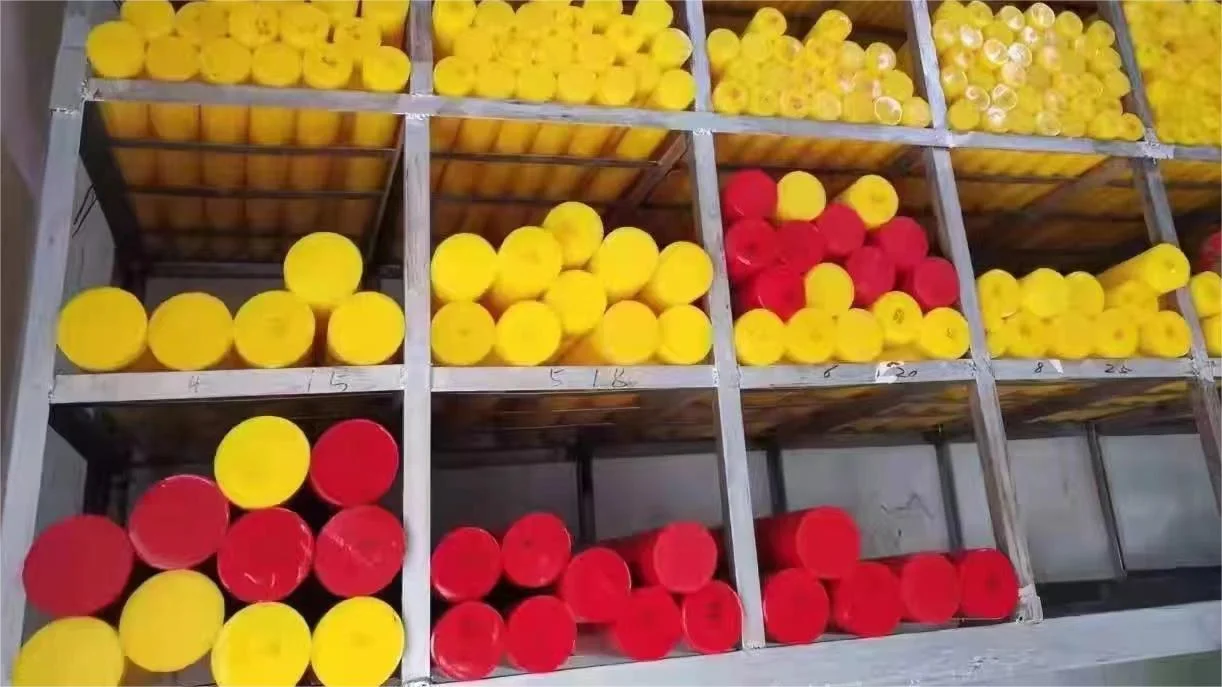 red yellow PU Rubber for CNC machining