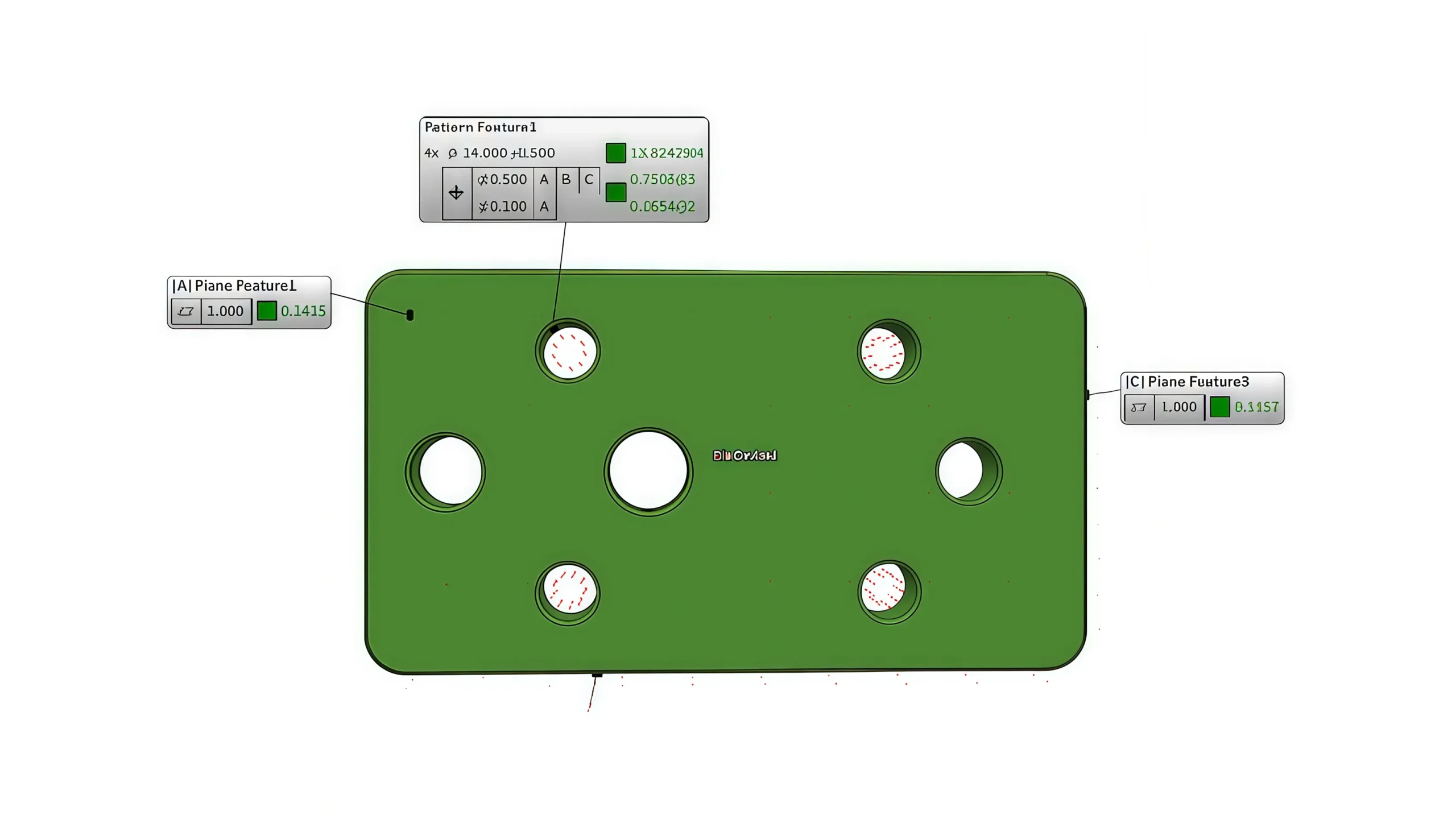 Example 1 of Composite Feature Control Frame
