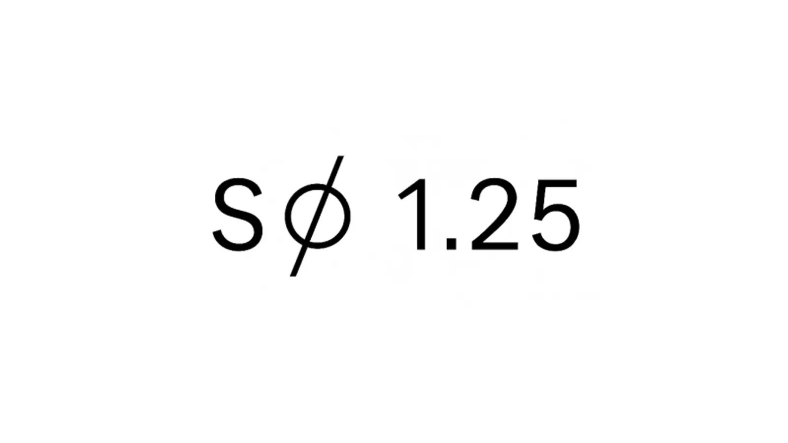 S⌀ 1.25
