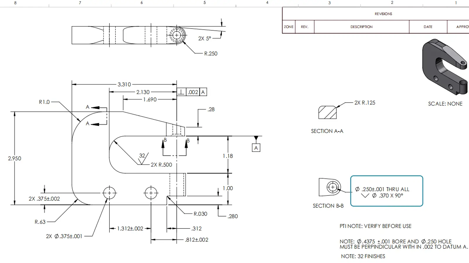countersink callout in engineering drawing