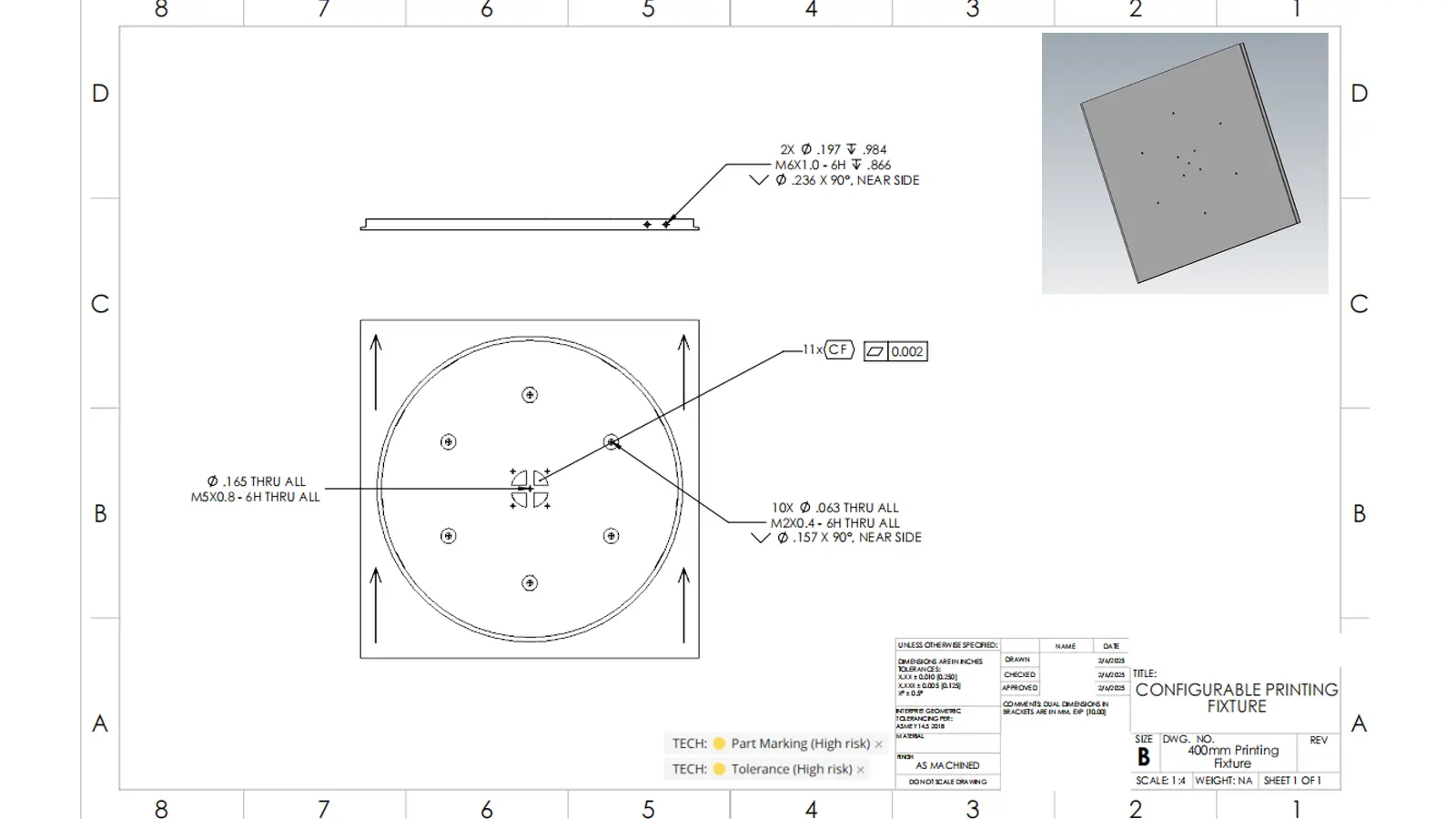 Continuous Feature in Engineering Drawing Explained