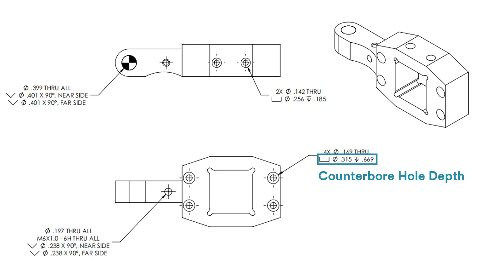 Counterbore Hole Depth