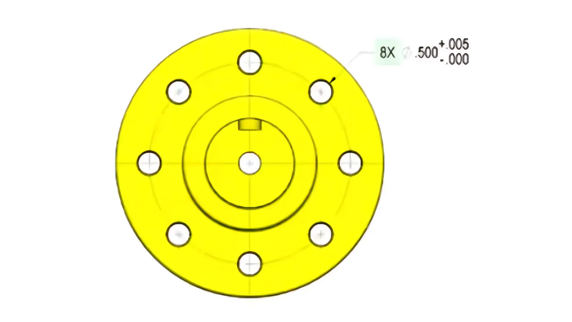 Show Multiple Identical Features on Engineering Drawings
