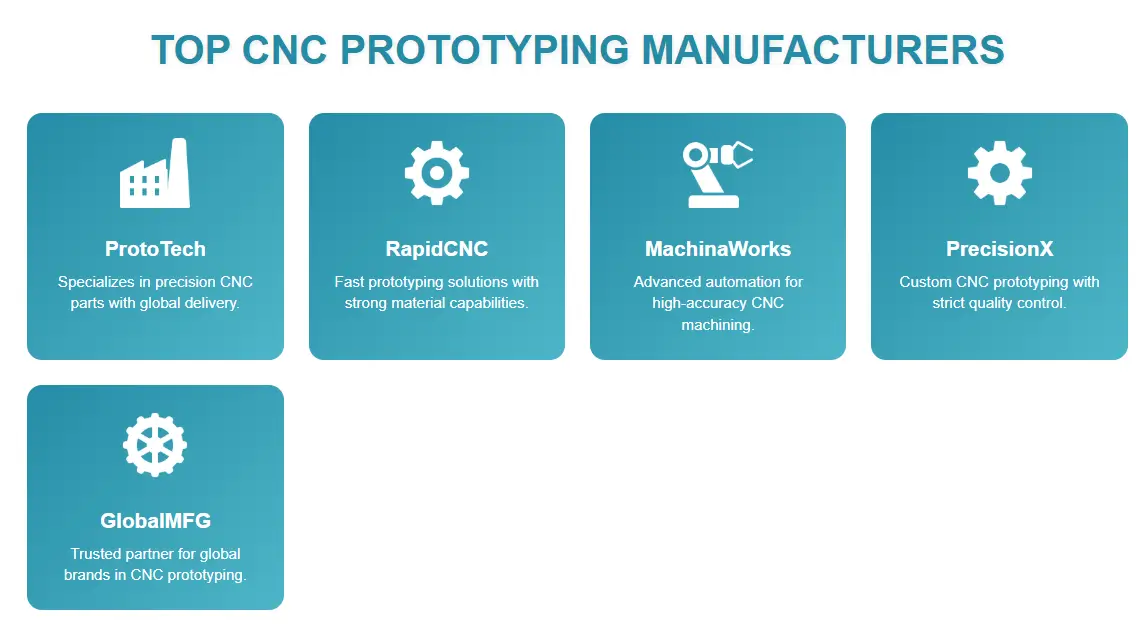 Top Prototype Manufacturing Suppliers in China