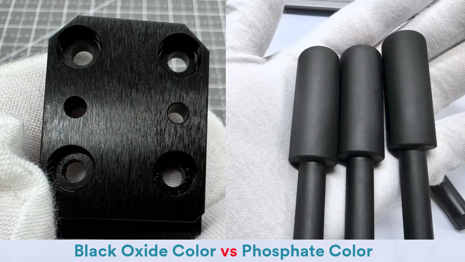 Black Oxide Color vs Phosphate Color