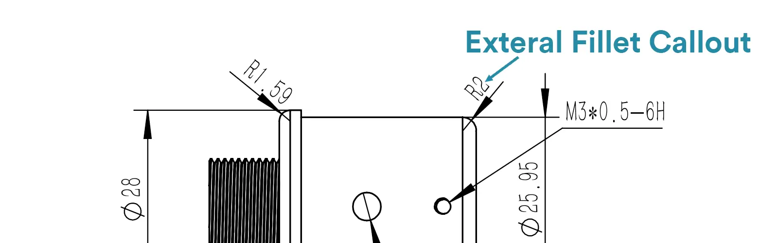 External Fillet Callout