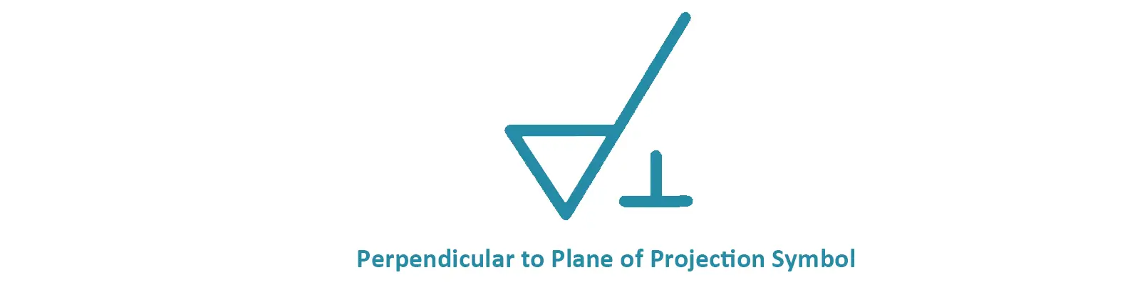 Perpendicular to Plane of Projection Symbol