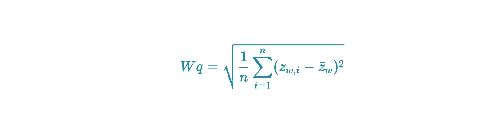 formula to calculate Wq