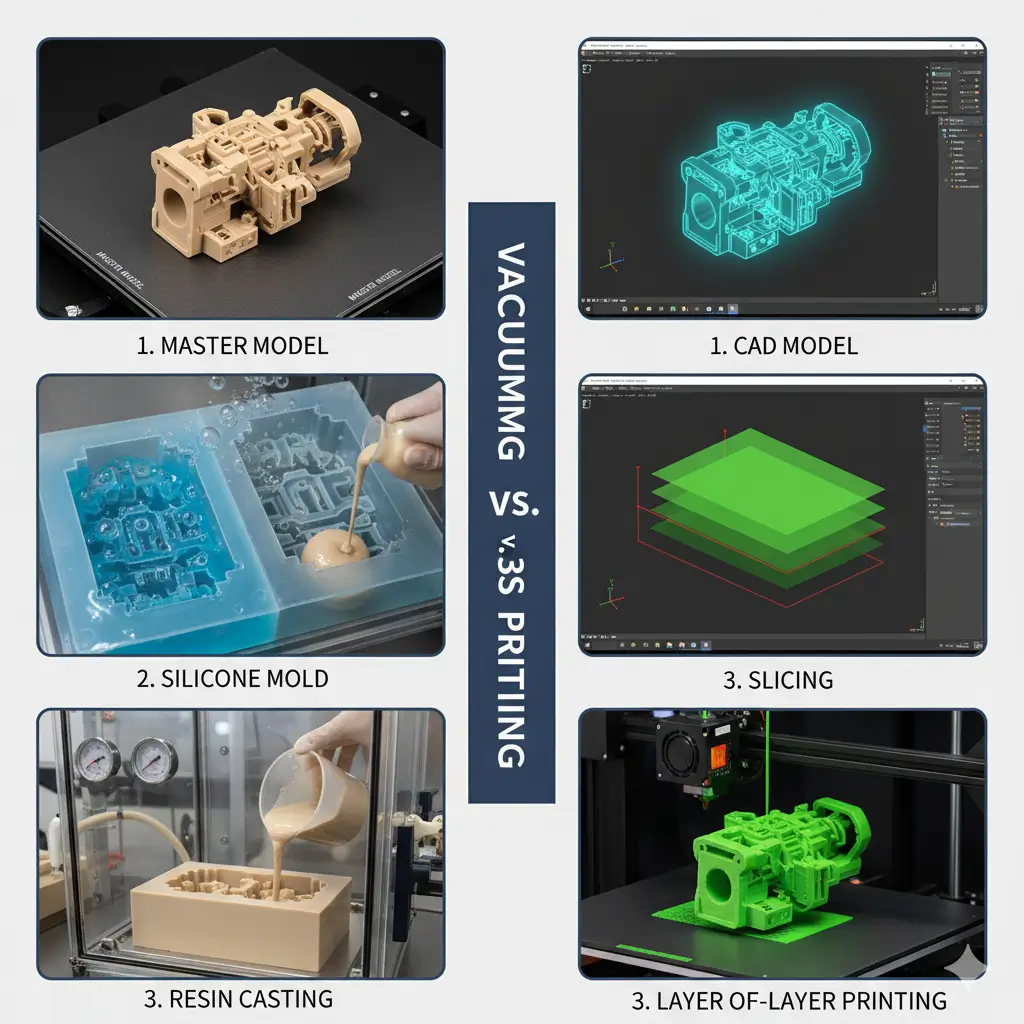 vacuum casting compare to 3D printing
