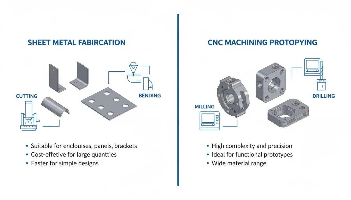 4.Comparison between sheet metal fabrication and CNC prototyping