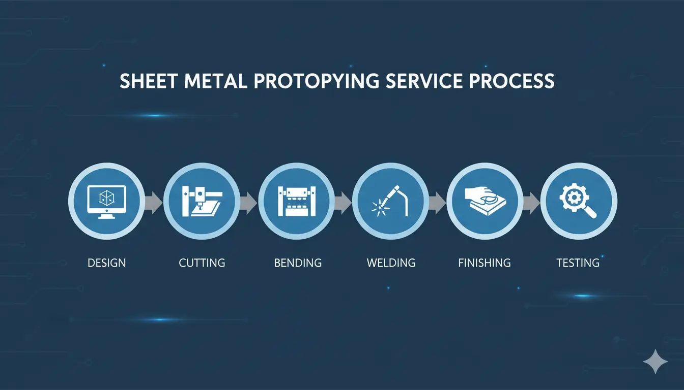 7.Sheet metal prototyping service process including cutting, bending, welding, finishing