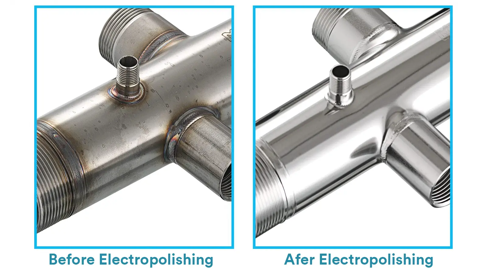 before and after electropolishing