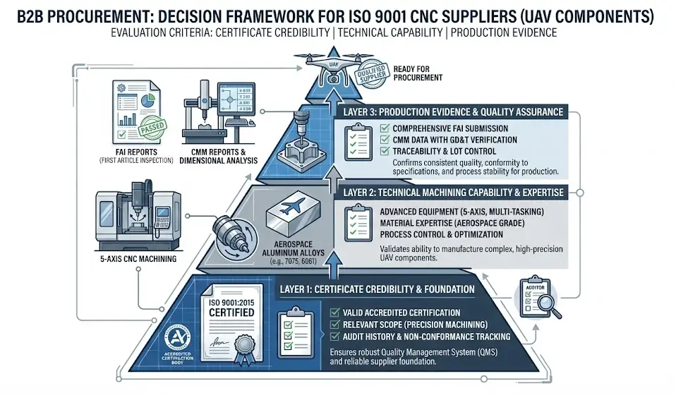 Checklist for verifying CNC machining capability beyond ISO 9001 certificate