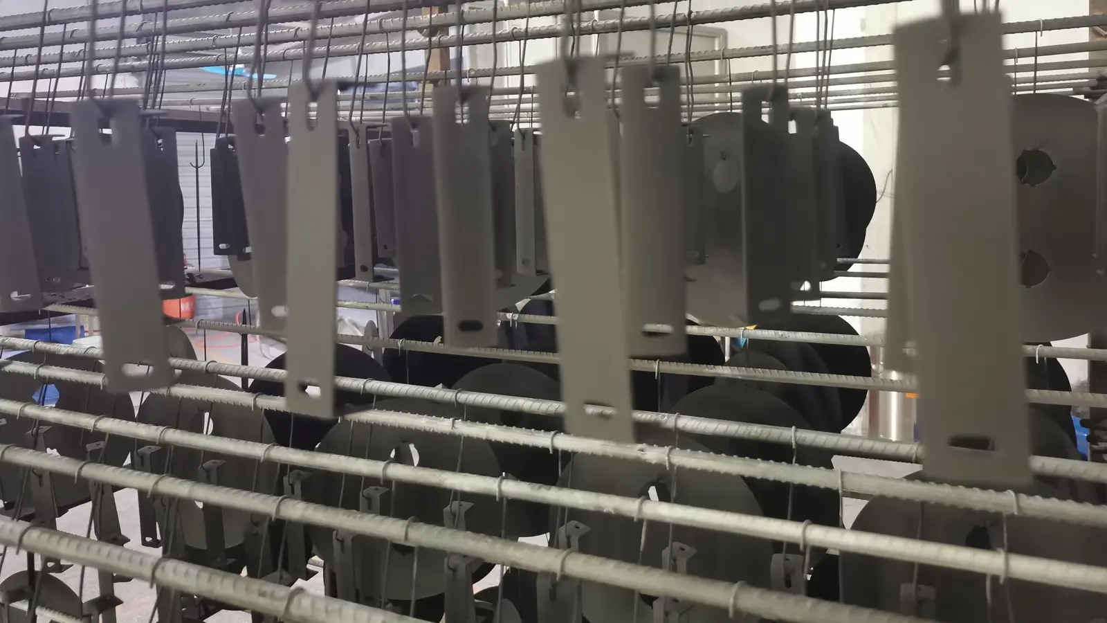 parts ready for powder coating