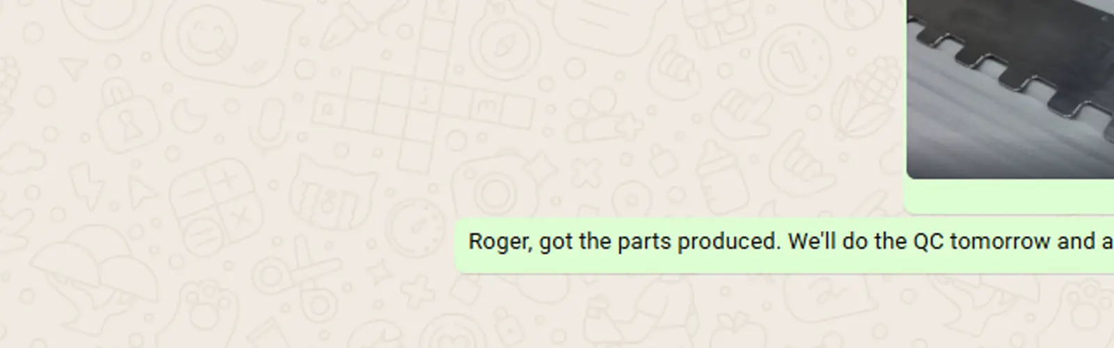 visual check to customer