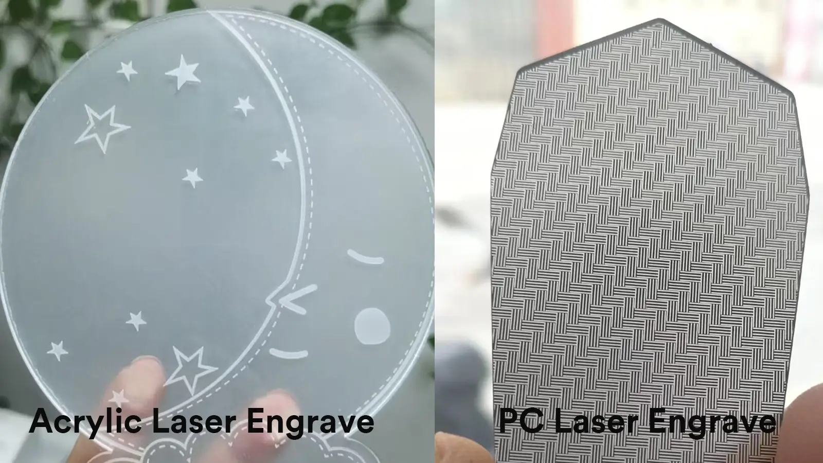 PC and acrylic laser engrave