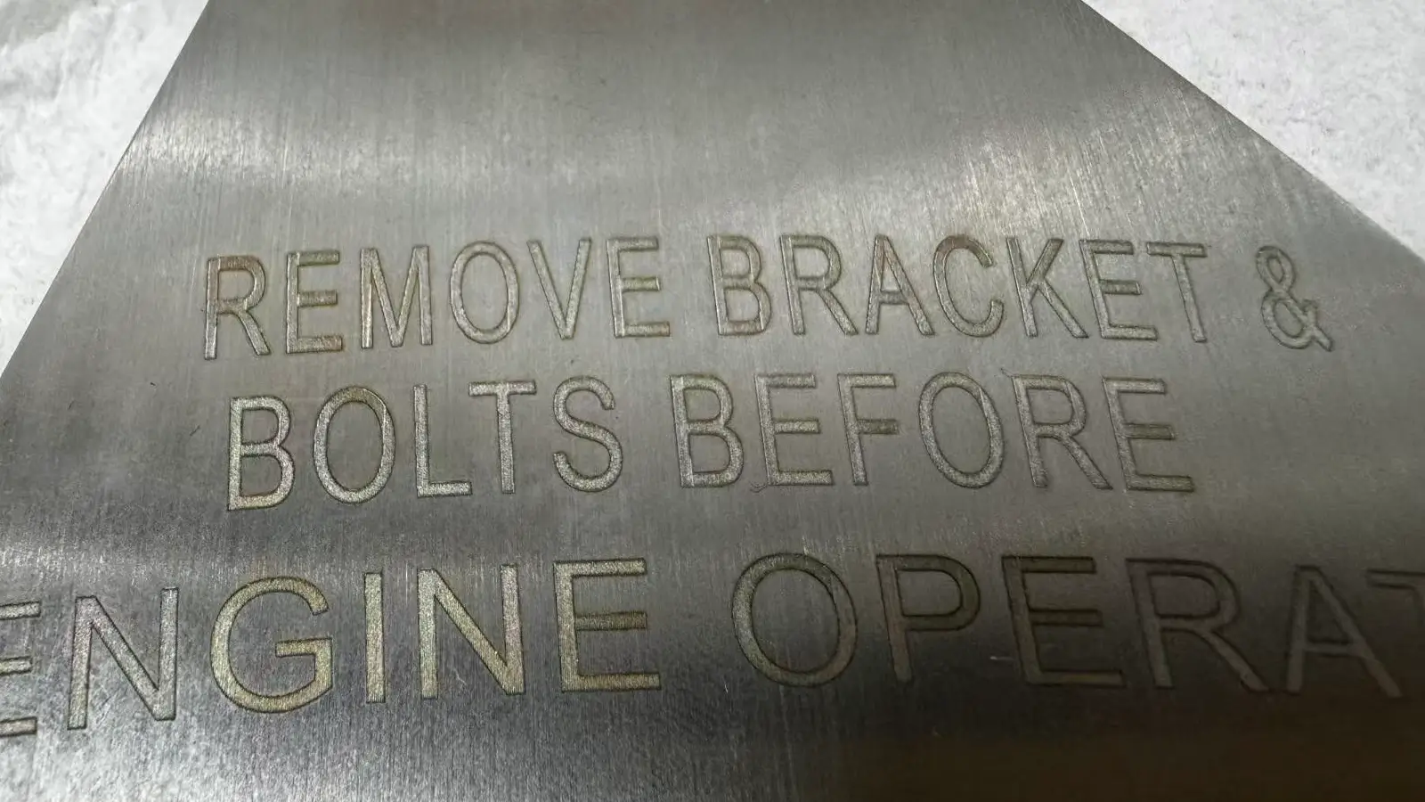 instructions or warnings is laser engraved