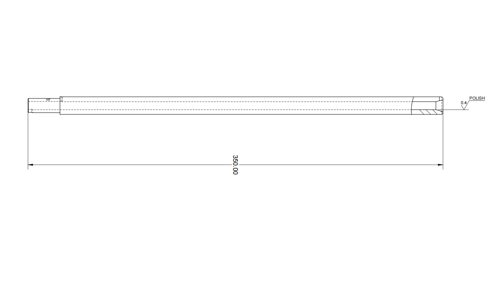 deep hole part engineering drawing
